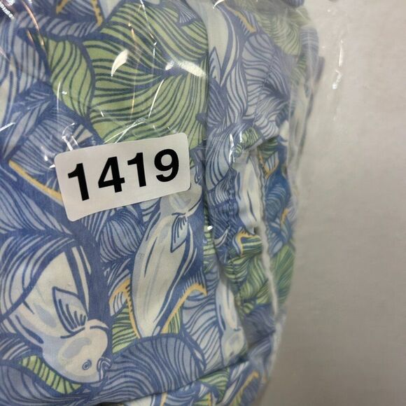 Vineyard Vines mens swim trunks medium blue green fish casual beach island - Picture 6 of 7